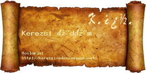 Kerezsi Ádám névjegykártya